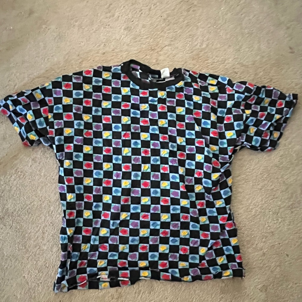 Funky grid floral Versace t shirt
